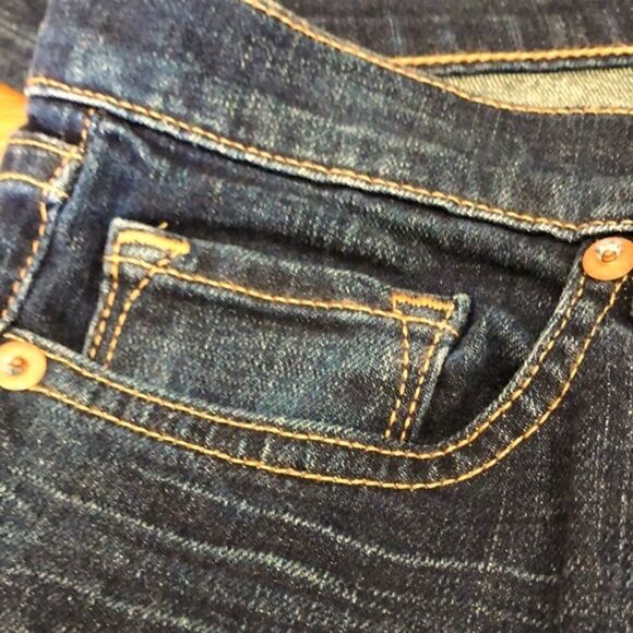 J Brand low rise Torn Dark Vintage Jeans distressed on front, whiskering 29 Nice - Picture 8 of 13